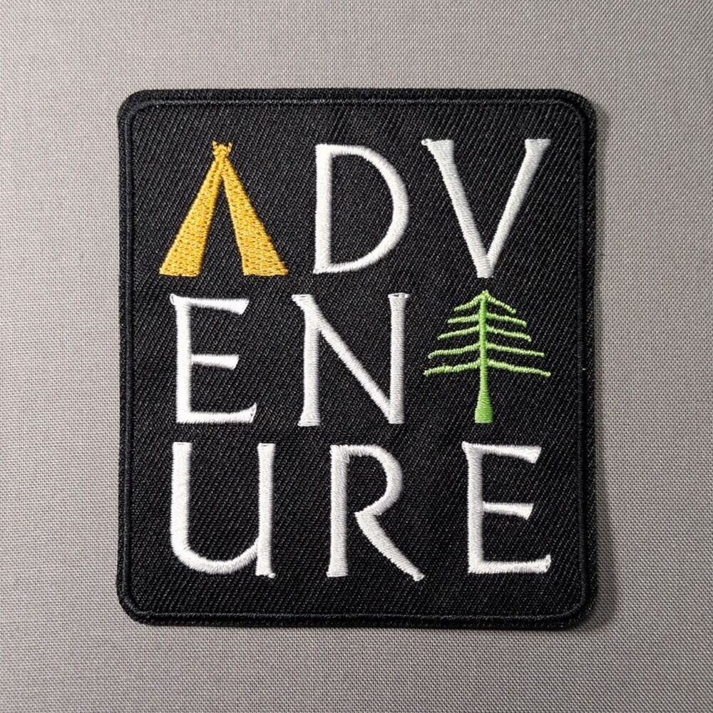 Adventure Tent Tree Outdoors Iron On Patch | Camping Patch